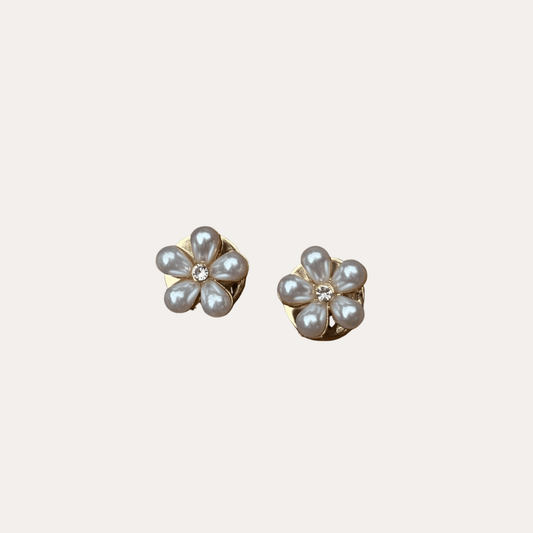 Button cover parel bloem klein - Lauré