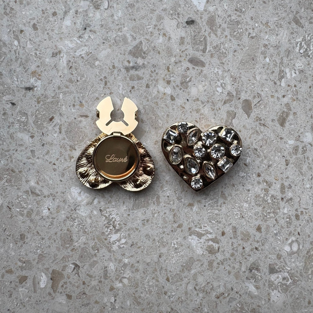 Button Cover Hart Glitter - Lauré