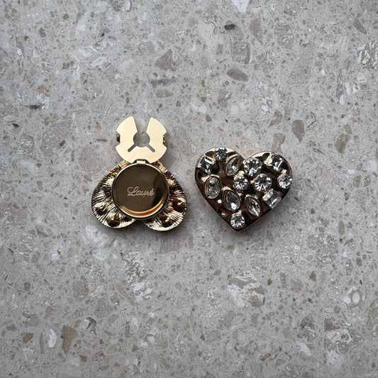 Button Cover Hart Glitter - Lauré