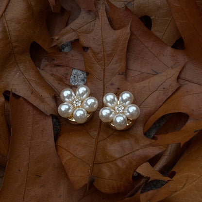 Button cover parel bloem groot - Lauré