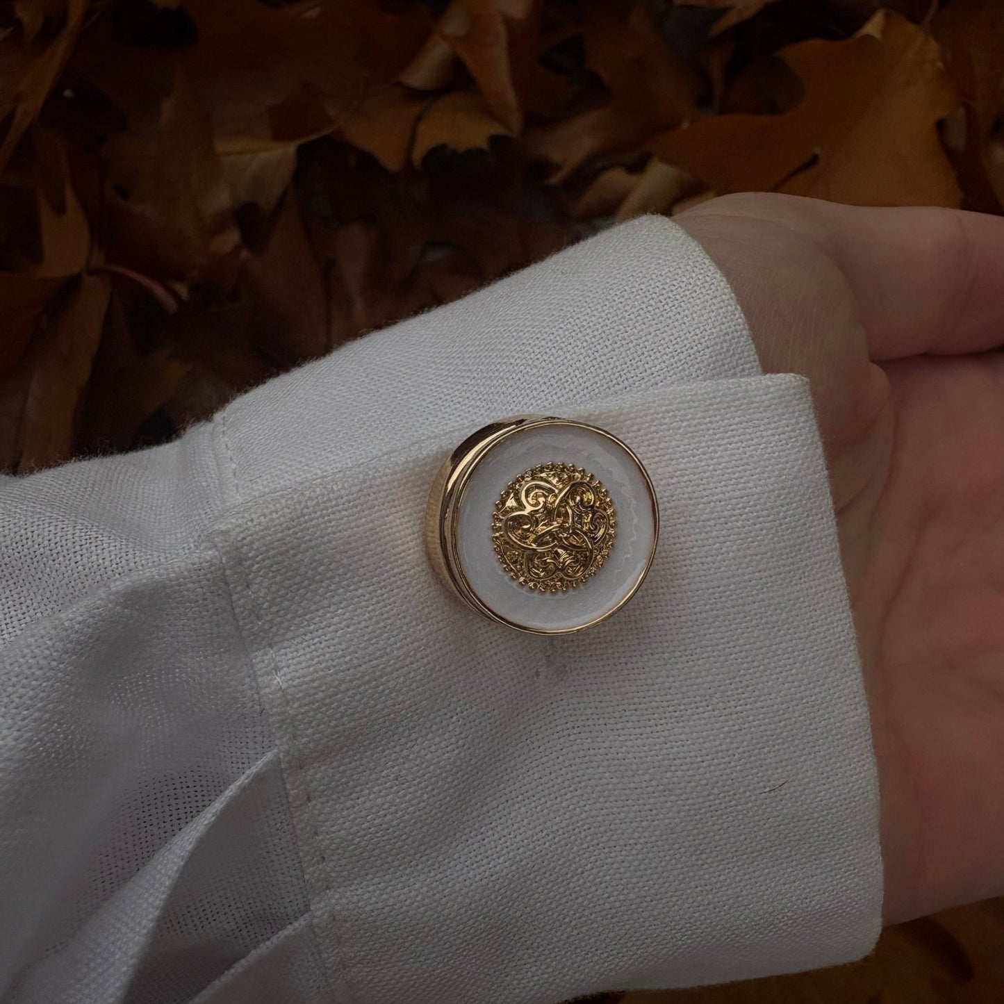 Button cover wit - Lauré