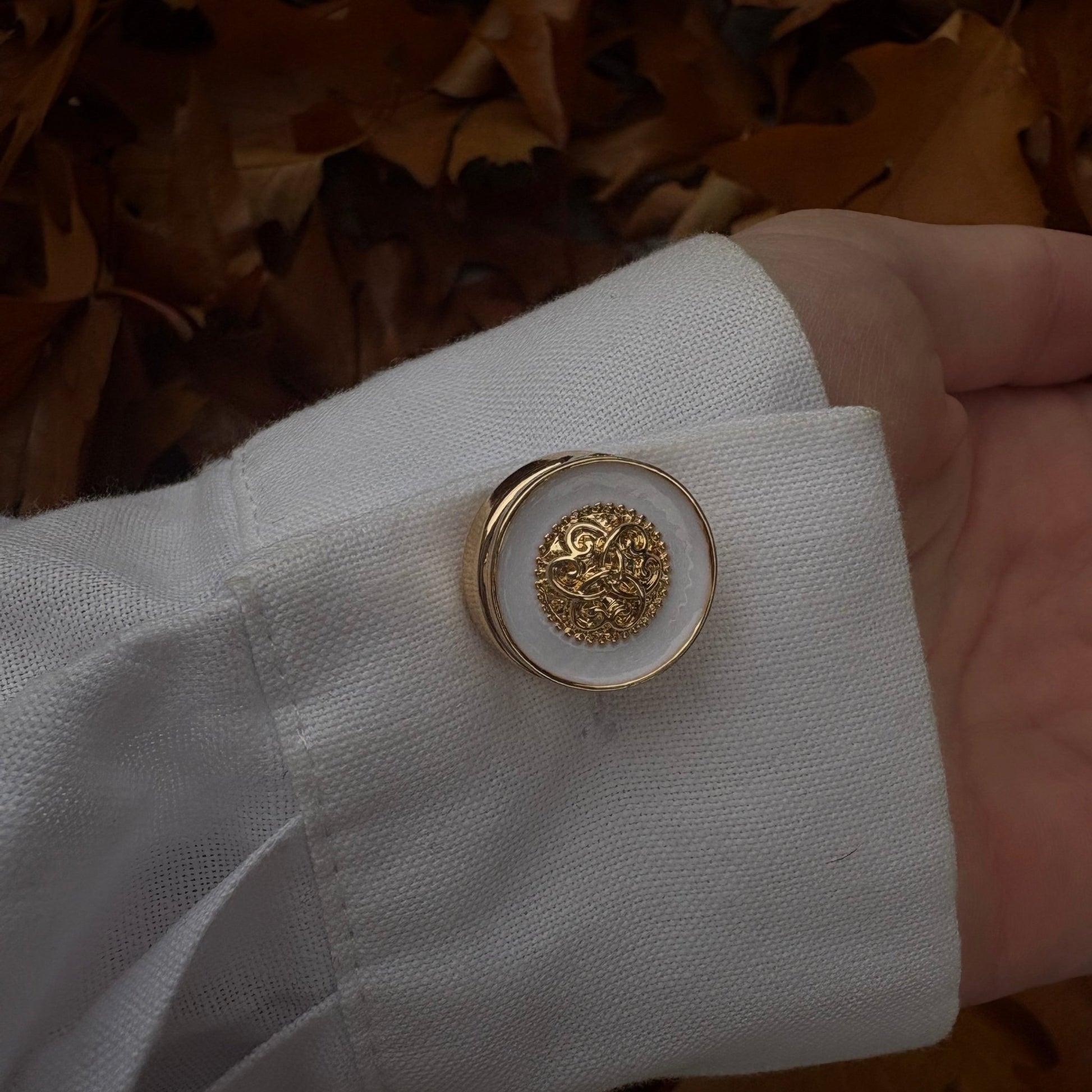 Button cover wit - Lauré