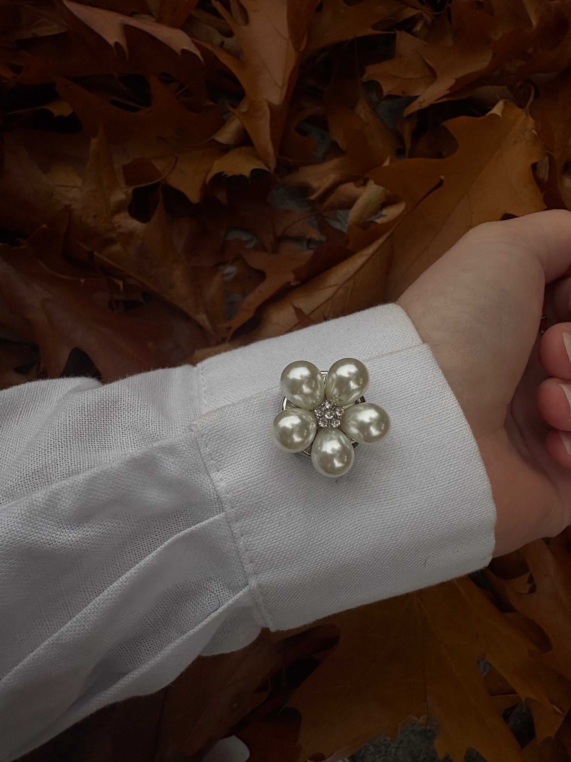 Hoe gebruik je button cover parel bloem groot