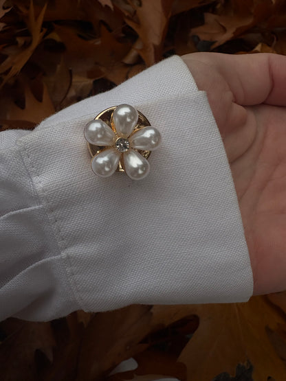 Hoe gebruik je button cover parel bloem klein